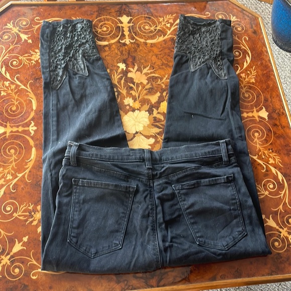 J BRAND sz29 Ruby laser leather lace stretch jeans - Picture 1 of 5